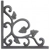 Meshezaheel Black Antique Iron Shelf Bracket 